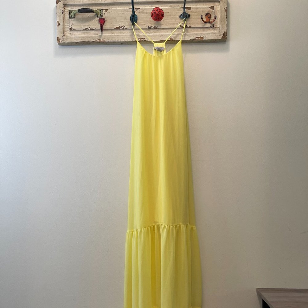 H&M Halter Maxi Dress Yellow